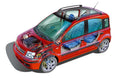 Fiat Panda 2003 cutaway A4 Photo Print