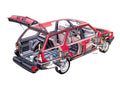 Fiat Regata Weekend Super 1984 cutaway A4 Photo Print