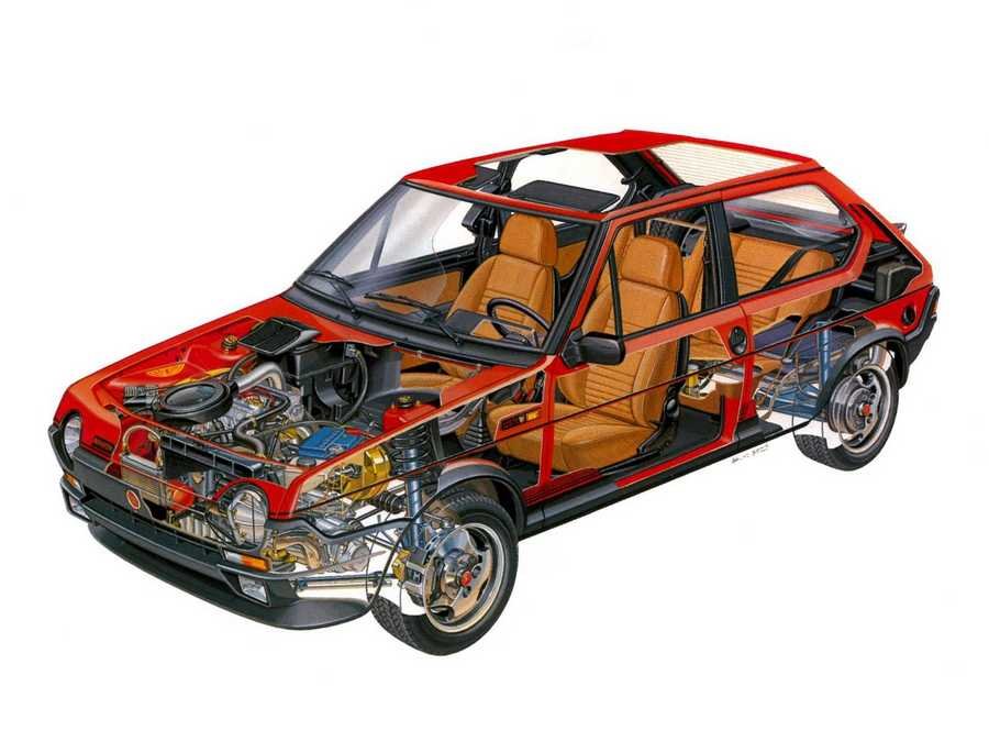 Fiat Ritmo cutaway A4 Photo Print