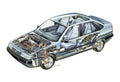 Fiat Tempra 1990 cutaway A4 Photo Print