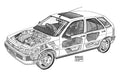 Fiat Tipo 160 1988 cutaway A4 Photo Print