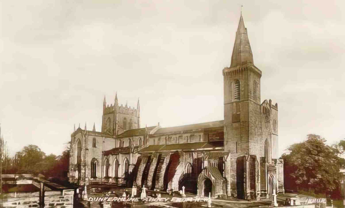 Fife Dunfermline Abbey Vintage A4 Photo Print