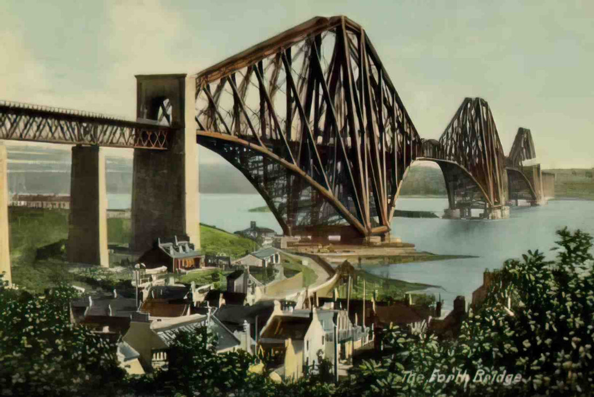 Fife Fife and Edinburgh The Forth Bridge Vintage A4 Photo Print