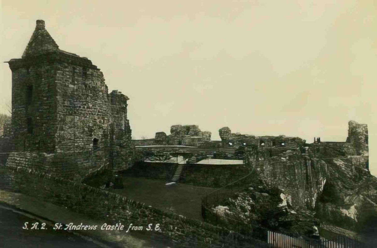 Fife St Andrews Castle from the S Vintage A4 Photo Print
