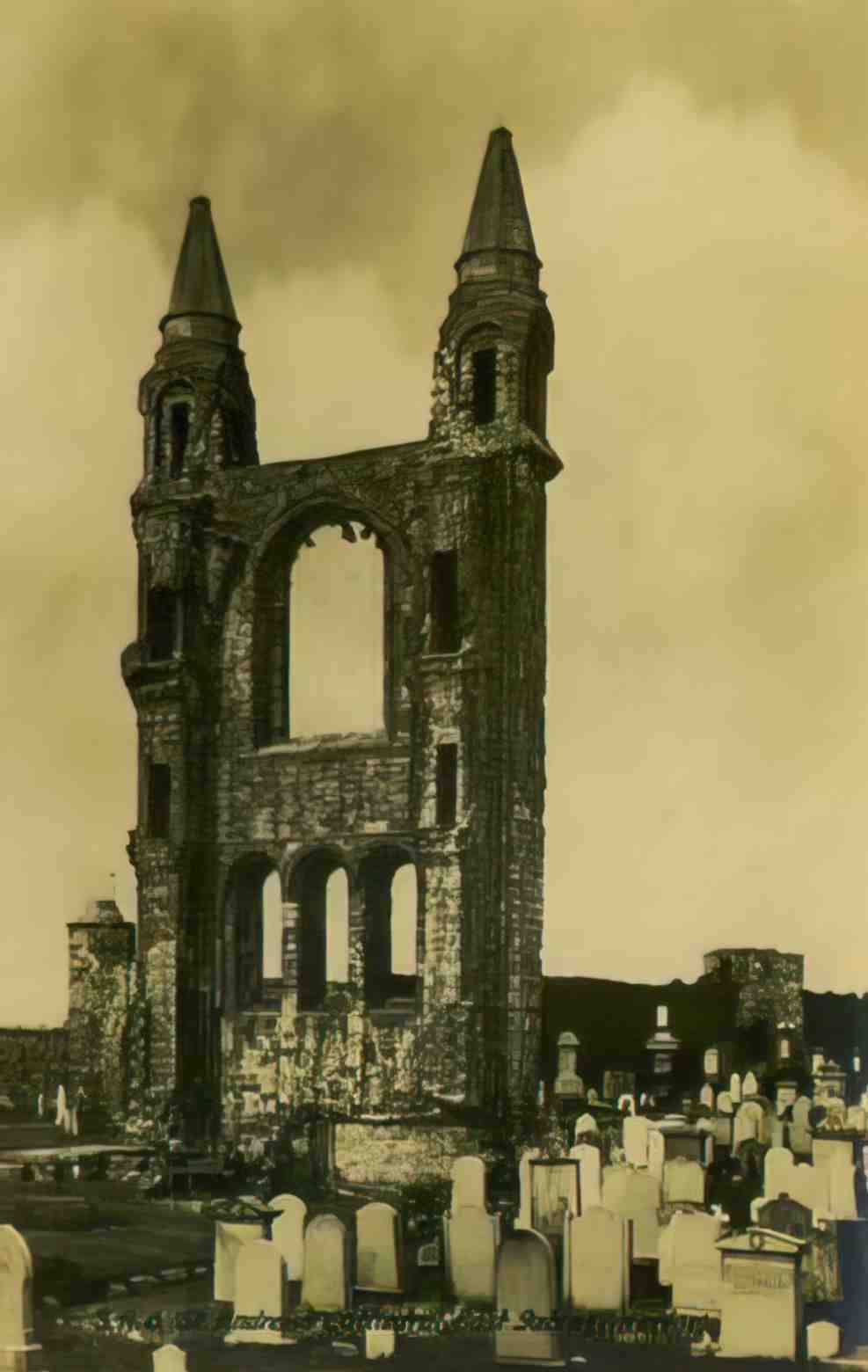 Fife St Andrews Cathedral East Gable Interior 1920s Vintage A4 Photo Print