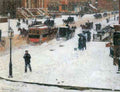 Fifth Avenue in Winter by Hassam Impressionism American A4 Photo Print