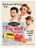 Fig Rolls 1950s Vintage Retro Advert Poster A4 Photo Print
