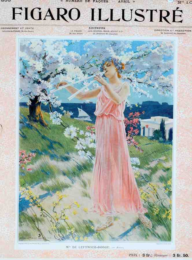 FigaroGirlFlute Vintage Advert A4 Photo Print