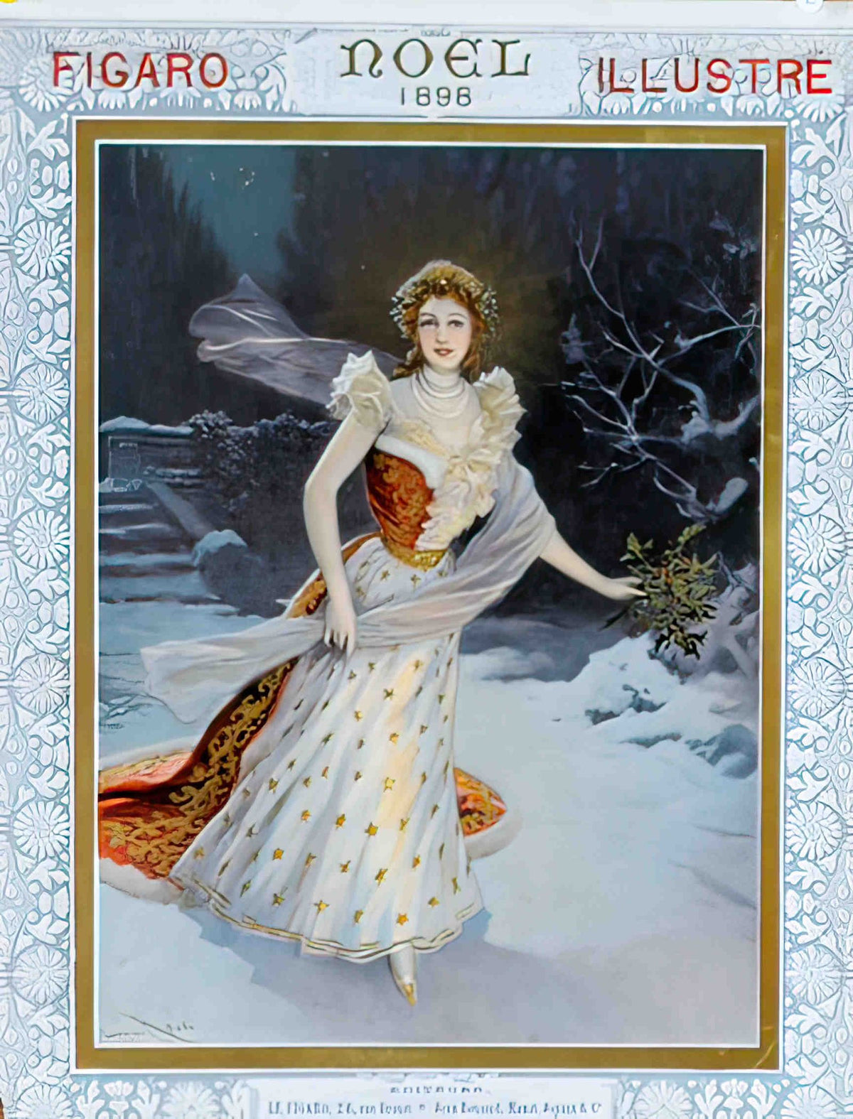 FigaroNoelLady Advert A4 Photo Print