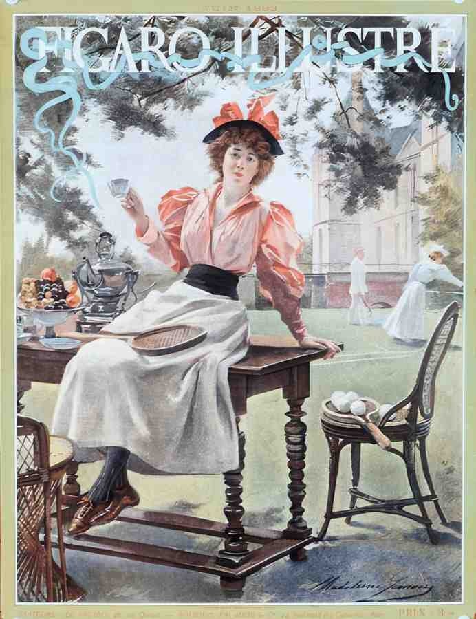 FigaroTennis Vintage Advert A4 Photo Print