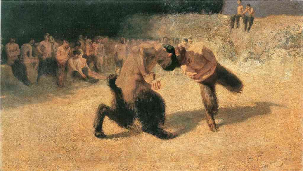 Fighting Faune 1 Franz Von Stuck Symbolism A4 Photo Print