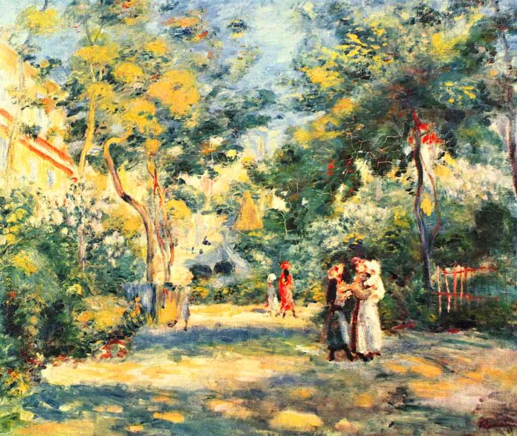 Figures In The Garden A4 Photo Print