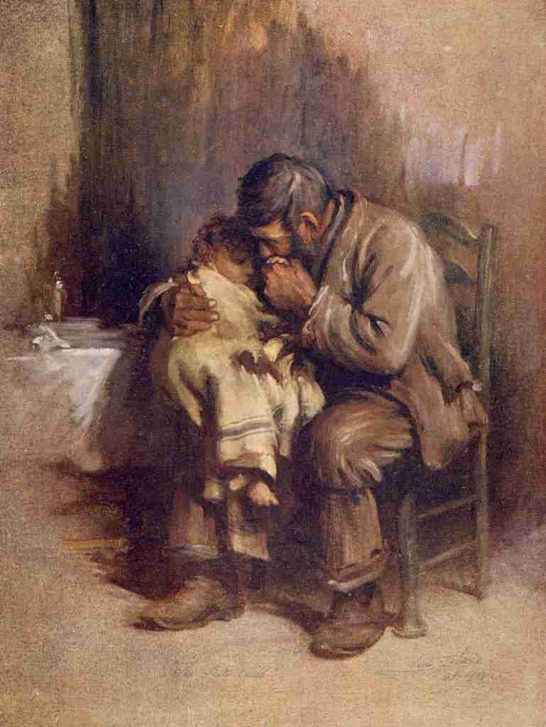 Fildes Luke 1843 1927 King Alberts Book 1914 Motherless A4 Photo Print