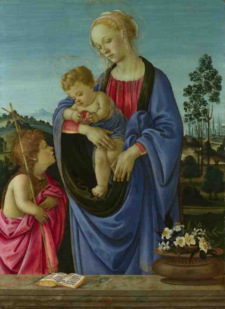 Filippino Lippi The Virgin and Child with Saint John A4 Photo Print