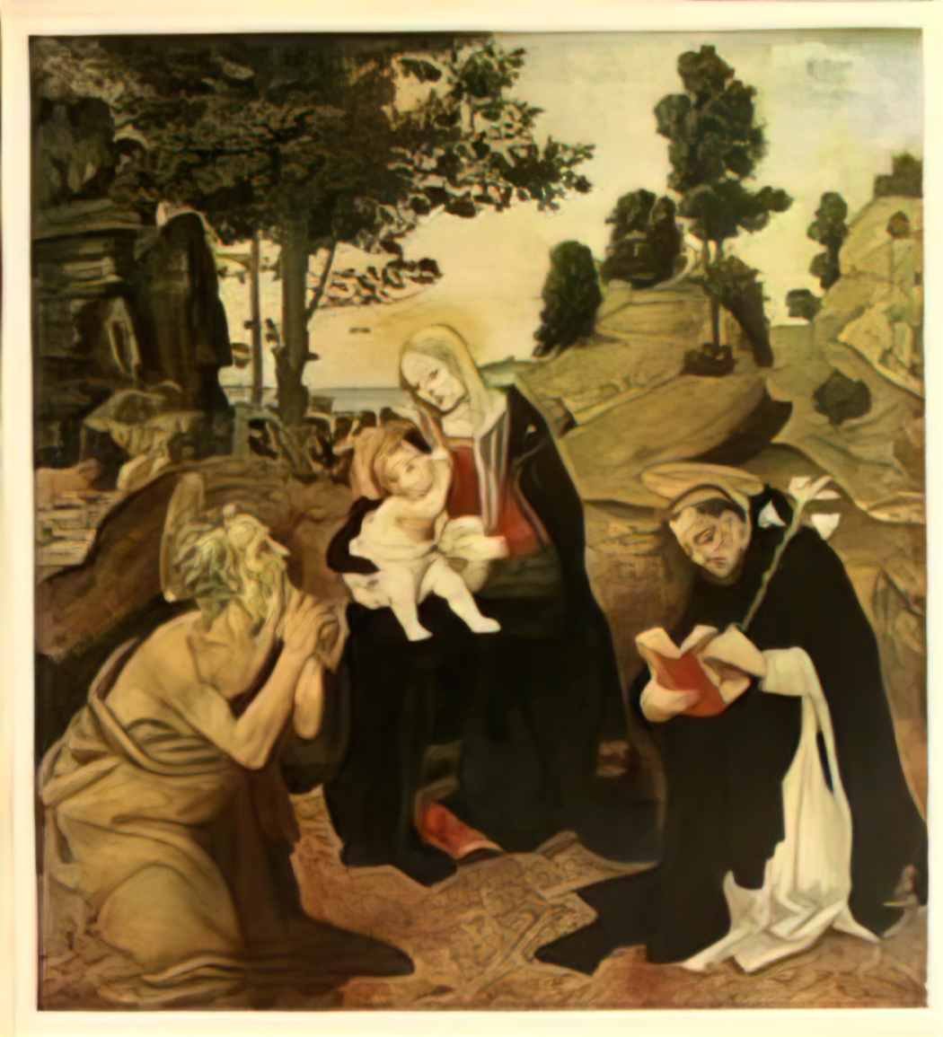 Filippino Lippi madonna and child with saints 1485 Art A4 Photo Print