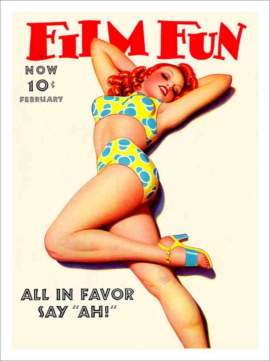 Film Fun Glamour Magazine Cover 2 Vintage Retro Advert Poster A4 Photo Print