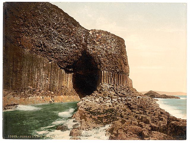 Fingals Cave Staffa Vintage A4 Photo Print