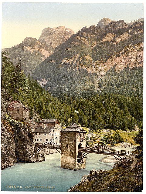 Finstermunz Old I Tyrol Vintage A4 Photo Print