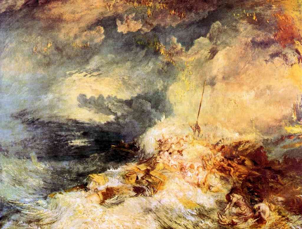 Fire At Sea Joseph Mallord Turner A4 Photo Print