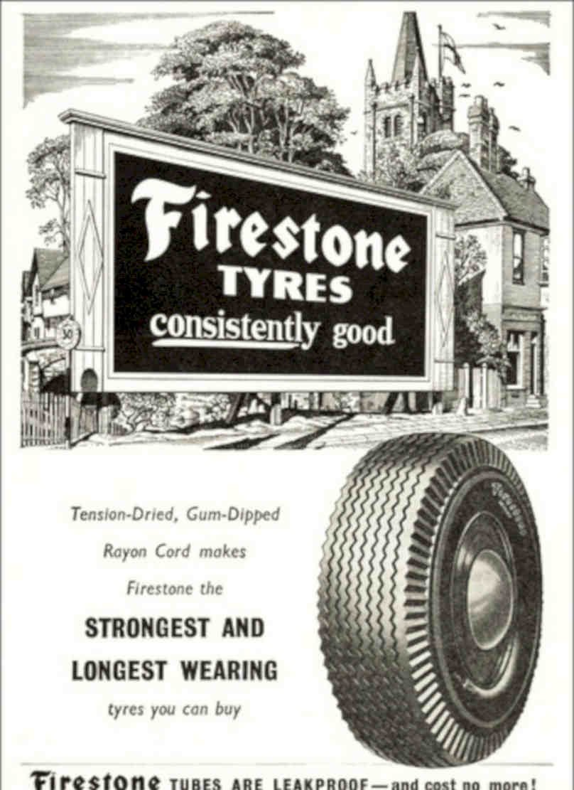 Firestone Tire Truck Vintage Retro Advert Poster A4 Photo Print