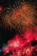 Fireworks fireworks redgold night A4 Photo Print