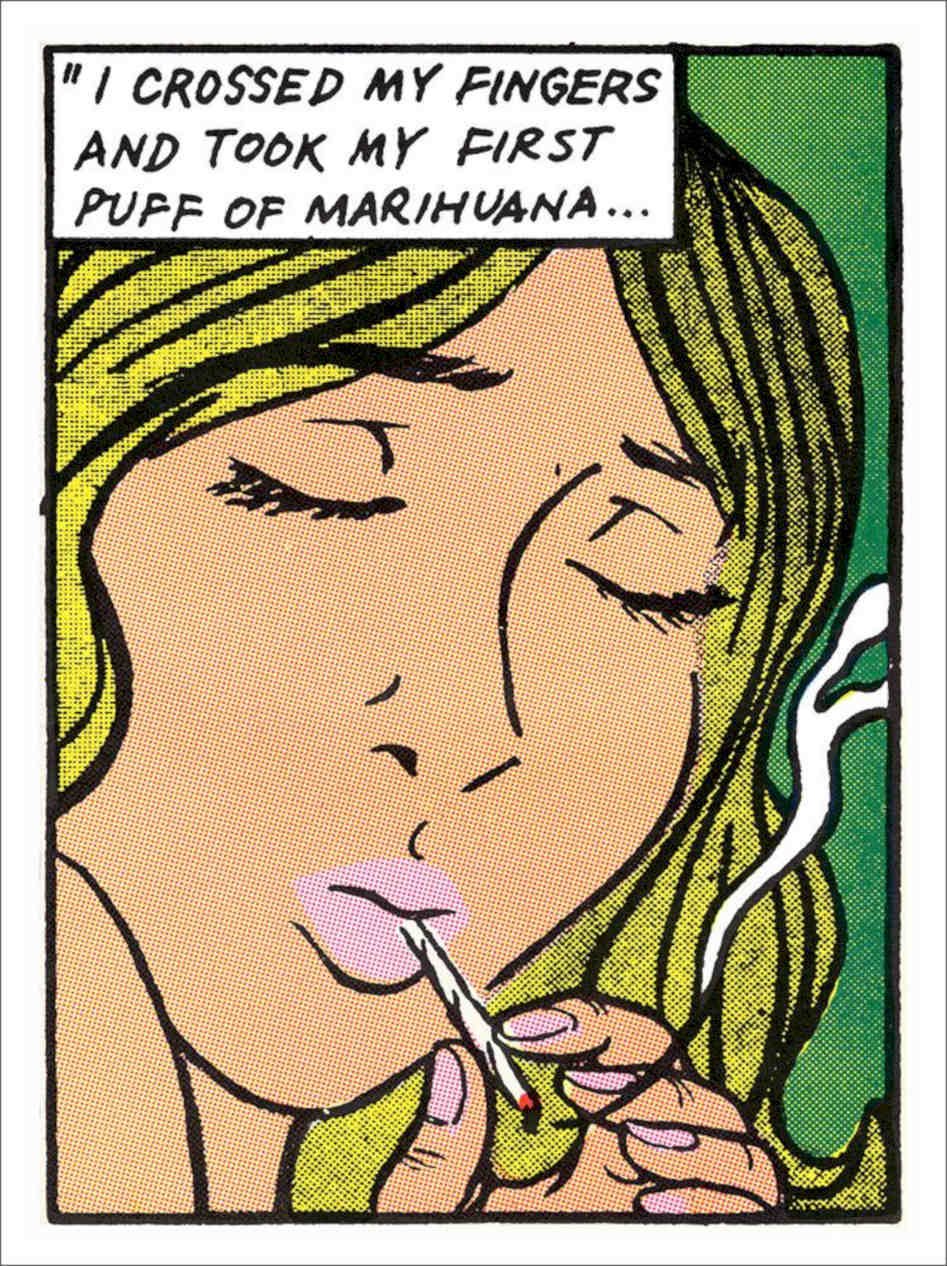 First Puff Of Marihuana Poster 1960s Vintage Retro Advert Poster A4 Photo Print