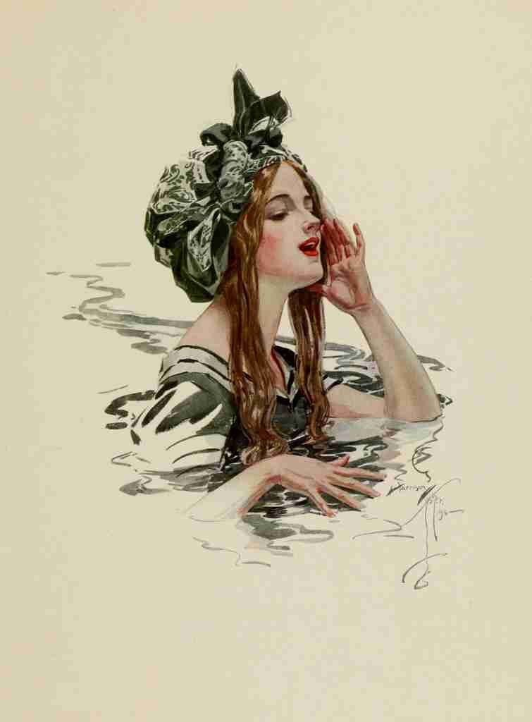 Fisher Harrison 1875 1934 Fair Americans 1911 Come in the waters fine A4 Photo Print