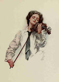 Fisher Harrison 1875 1934 Fair Americans 1911 The Violinist A4 Photo Print