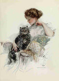 Fisher Harrison American Beauties 1909 Favourite cat A4 Photo Print