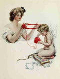 Fisher Harrison American Beauties 1909 Knitting wool A4 Photo Print