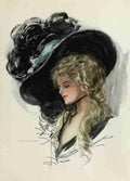 Fisher Harrison American Beauties 1909 Large hat A4 Photo Print