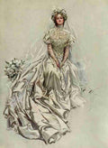 Fisher Harrison American Beauties 1909 Wedding dress A4 Photo Print