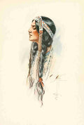 Fisher Harrison The Song of Hiawatha 1906 Red Indian squaw A4 Photo Print