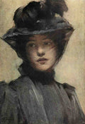 Fisher Samuel Melton 1859 1939 The International Studio 1908 The Black Veil A4 Photo Print