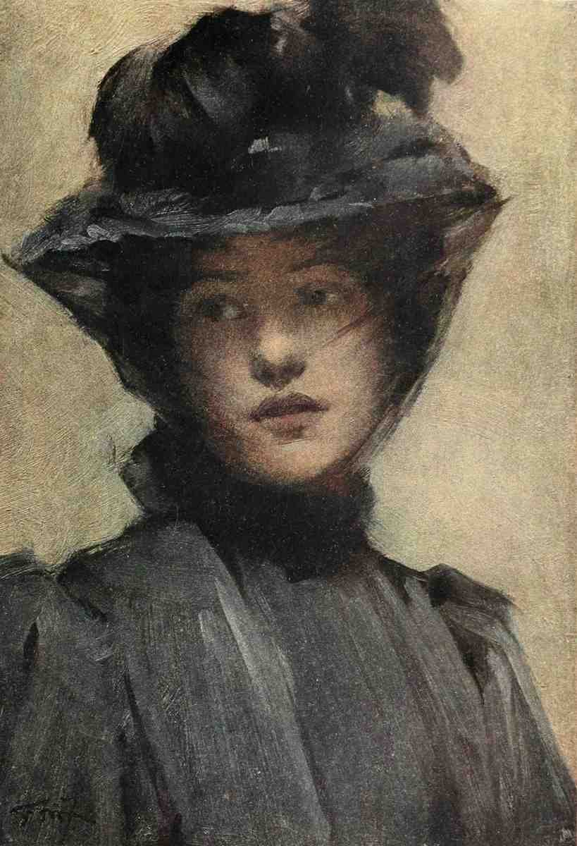 Fisher Samuel Melton 1859 1939 The International Studio 1908 The Black Veil A4 Photo Print