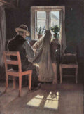 Fisherman Repairing His Nets Anna Ancher Impressionism European A4 Photo Print