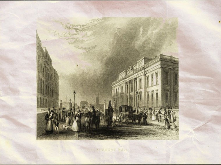 Fishmongers Hall Great Britain London England 1830 Vintage A4 Photo Print