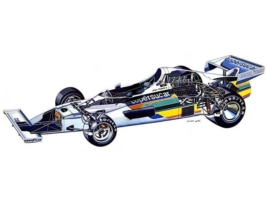 Fittipaldi FD cutaway A4 Photo Print