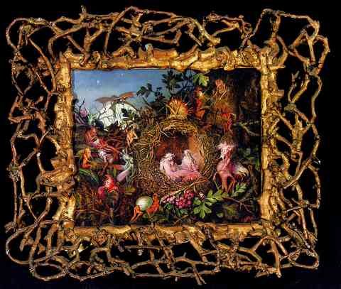 Fitzgerald John Anster Fairies In A Birds Nest A4 Photo Print
