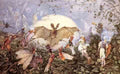 Fitzgerald John Anster Fairy Hordes Attacking A Bat A4 Photo Print