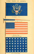 Flag Drawings of the flags in use at the present time 1916 America Vintage A4 Photo Print