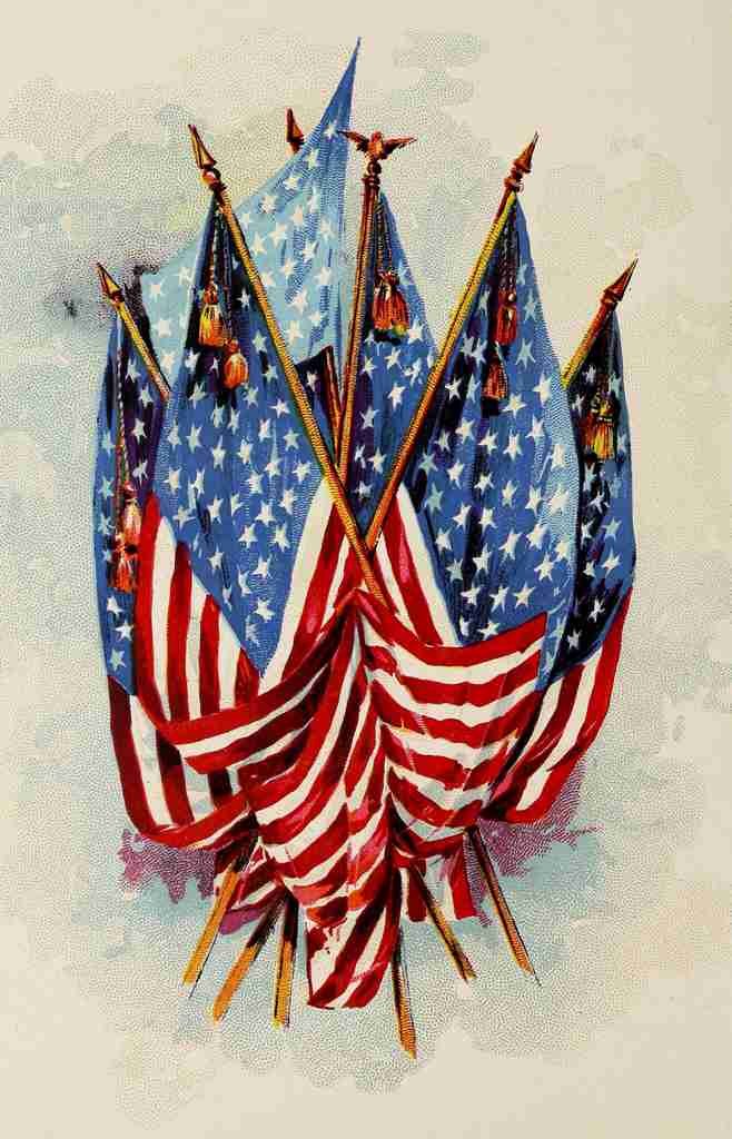 Flag Our Countrys Flag 1890 US Flags A4 Photo Print