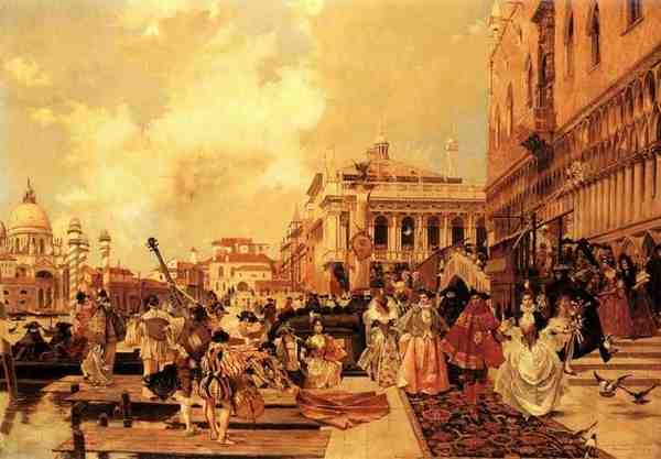 Flameng Francois Le Carneval A Venise A4 Photo Print