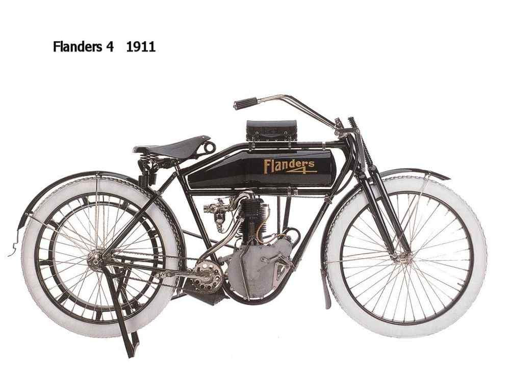 Flanders 4 1911 motorbike A4 Photo Print