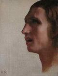 Flandrin Hippolyte Tete D Homme De Profil A4 Photo Print