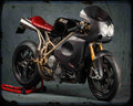 Flash Back Endurance A4 Photo Print Motorbike Vintage Aged