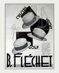 Flechet Hats Golf Vintage Retro Advert Poster A4 Photo Print