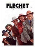 Flechet Hats Vintage Retro Advert Poster A4 Photo Print