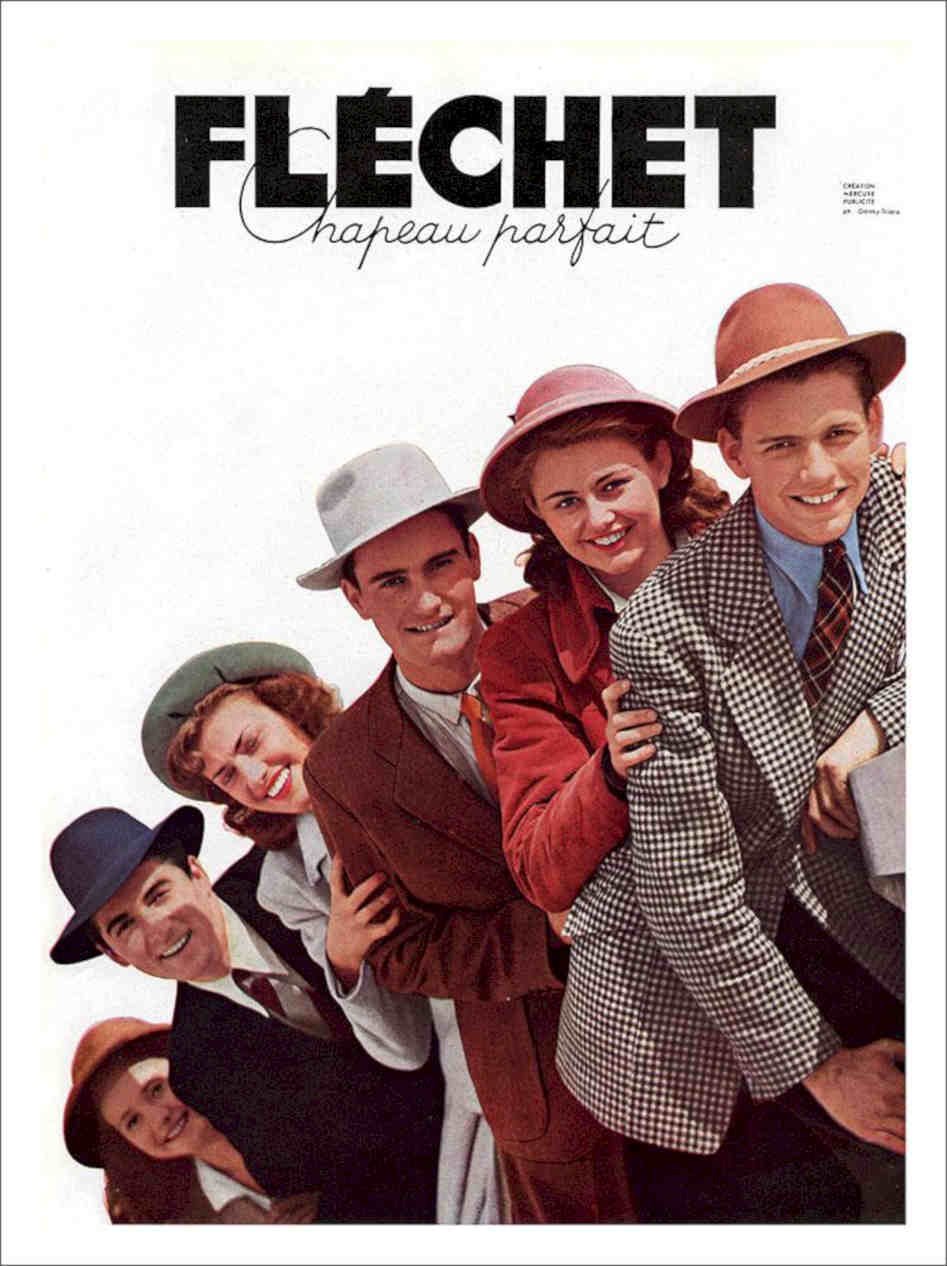 Flechet Hats Vintage Retro Advert Poster A4 Photo Print