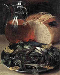 Flegel Georg Still Life With Fish A4 Photo Print